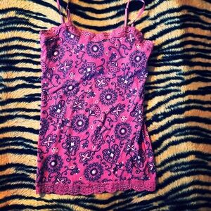 Aeropostale Pink Embellished Sleeveless Camisole
